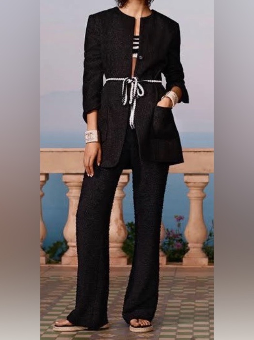 CHANEL Women’s Black Wool Dress Trousers - Straight NWOT Size EU 46/US 14